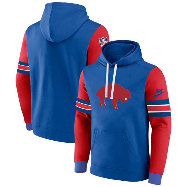 Men's Buffalo Bills Blue/Red Pullover Hoodie